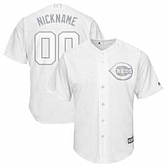 Cincinnati Reds Majestic 2019 Players' Weekend Cool Base Roster Customized White Jersey,baseball caps,new era cap wholesale,wholesale hats